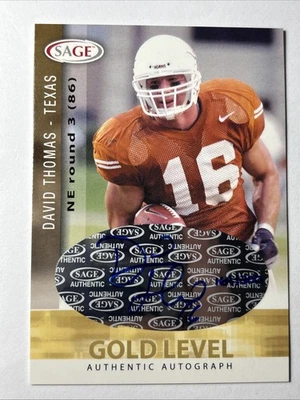 2006 SAGE Gold Level David Thomas Auto Patriots Longhorns 169/200!! - Image 1 of 2