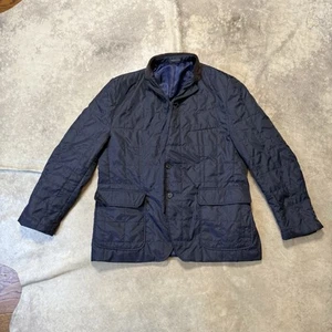 Chaps Sport Jacket Mens Size 46R Navy Blue Quilted Puffer Blazer Casual - Picture 1 of 10