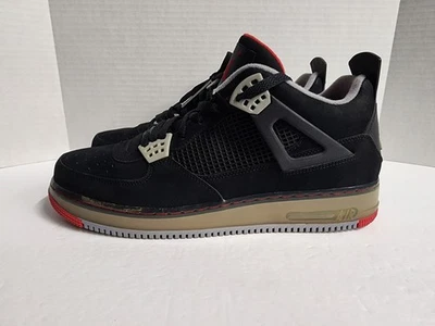 Nike Air Jordan 4 Fusion Bred Men's Size 13.5 Black Red Shoes 364342-061 - Image 1 of 4