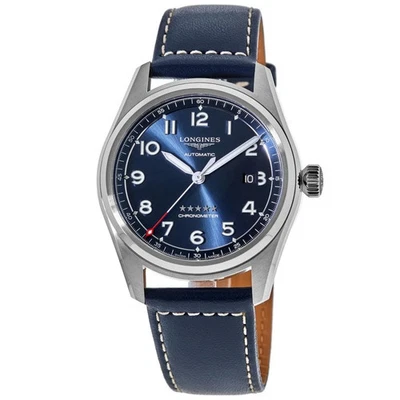 Novo Relógio Masculino Longines Spirit Automático 42mm Mostrador Azul Couro L3.811.4.93.0 - Imagem 1 de 4