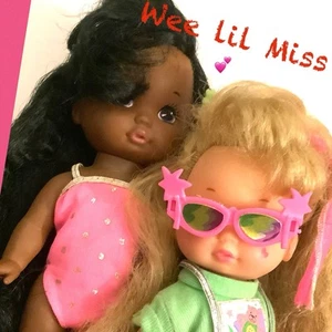 Mattel 1990- Wee LIL Miss From Playtime To Bedtime Doll & AA Ballerina Doll. - Picture 1 of 3