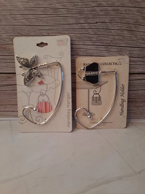 New Handbag Holder Lot Rhinestone Purse Butterfly Handbag Hanger Holder Lot - Image 1 of 4
