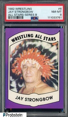 1982 Wrestling All-Stars Serie B #6 Jay Strongbow PSA 8 casi nuevo-como nuevo Foto 1 de 2