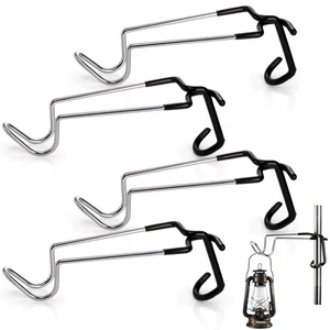 4 Stück Tragbare Camping Zelt Laterne Wandern Lampe Haken Aufhänger 10" Outdoor St - Bild 1 von 7