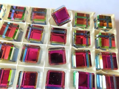 24 Cubos Swarovski Vintage Flatback 8mm Vitrail Medianos. #4840 Foto 1 de 2