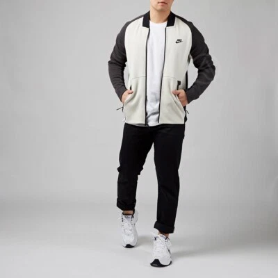 Nike Tech Fleece Varsity Jacket Xtra Large Light Bone Black Heather  - Image 1 of 4
