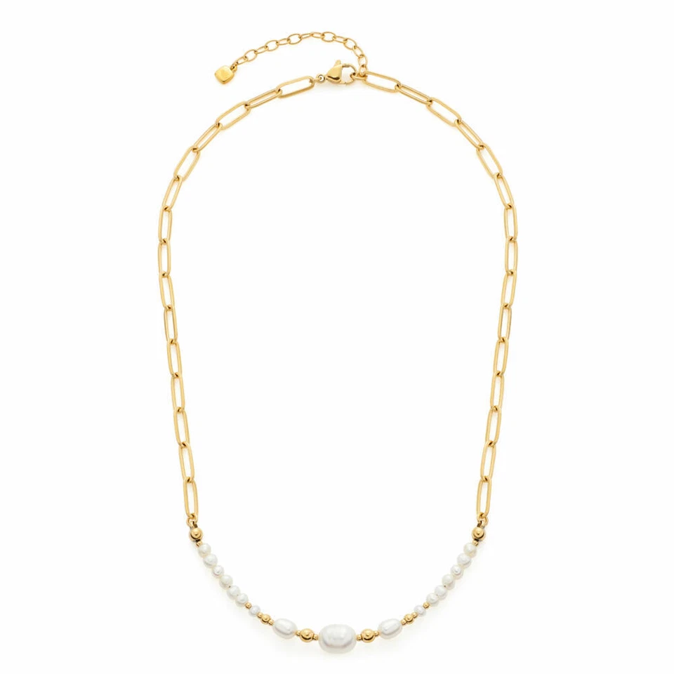 Leonardo 022062 Damen Collier Inka Edelstahl weiß 84 cm