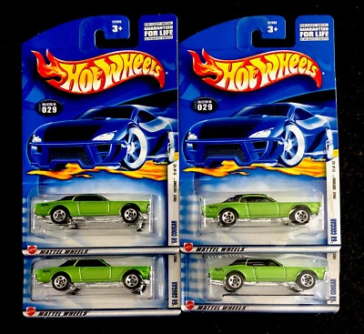 2002 HOT WHEELS ‘68 COUGAR FIRST EDITION ( LOT OF 4 ) COLLECTOR #029 1/64 SCALE - Image 1 of 4