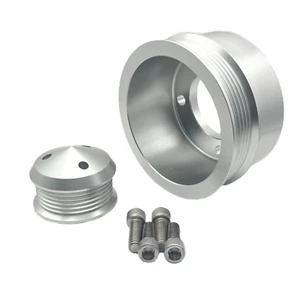 FORD WINDSOR BILLET PRO SERIES SERPENTINE PULLEYS WATERPUMP DELETE KIT - Picture 1 of 4