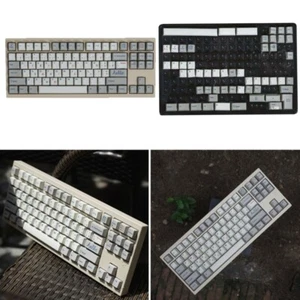 PBT Keycaps 142PCS Retro Greek Gray DyeSublimation CherryProfile Keycap Set - Picture 1 of 8