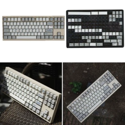 PBT Keycaps 142PCS Retro Greek Gray DyeSublimation CherryProfile Keycap Set - Image 1 of 4