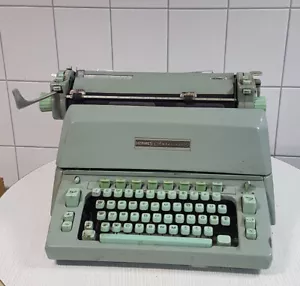 Very Old Office Typewriter Hermes -Ambassador- With Cover - Picture 1 of 4