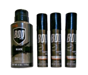 BOD man BLACK Body Spray 4 oz (1 CAN) Last All Day - Picture 1 of 2