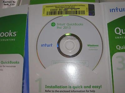 INTUIT QUICKBOOKS PRO 2013 FOR WINDOWS FULL RETAIL USA VERSION=LIFETIME LICENSE  - Image 1 of 2