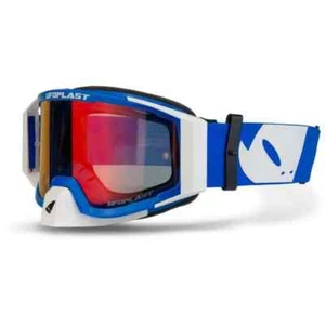 MASCHERA MOTO UFO WISE PRO BLU BIANCO CROSS MX ENDURO BLUE WHITE OCCHIALI - Foto 1 di 6