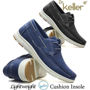 Mens Lace Up Moccasins Shoes New Loafers Casual Boat Deck Driving Walking Shoes - Picture 1 of 21