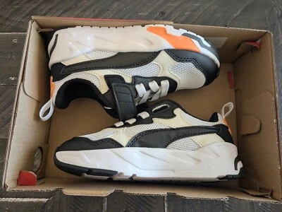 PUMA Kid Boy Shoes Size 11 Trinity AC+ PS White Black Gray Clementine 390839-11 - Image 1 of 4