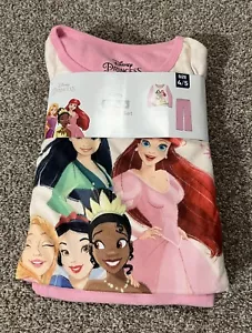 Disney Princess Girls 2 Piece Pajama Set Size 4/5 - Picture 1 of 5