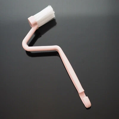 Cepillo de inodoro doblado tipo V limpiador cepillo limpio recipiente mango fregador Foto 1 de 4