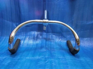 Nitto B123 Steel 370mm NJS Handlebar + Nitto Jaguar 100mm Steel Stem + Grips - Picture 1 of 6