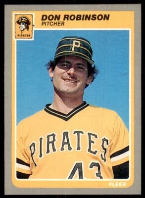 1985 Fleer Don Robinson 104 Baseballl Cards #475 - Image 1 of 2