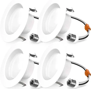 Sunco 4 Inch LED Recessed Lights, Retrofit Can Light for Ceiling, Baffle Trim, 6 - Picture 1 of 12