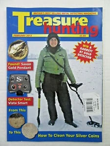 TREASURE HUNTING -U.K. Metal Detecting Magazine February 2013 (FREE SHIPPING) - Picture 1 of 2
