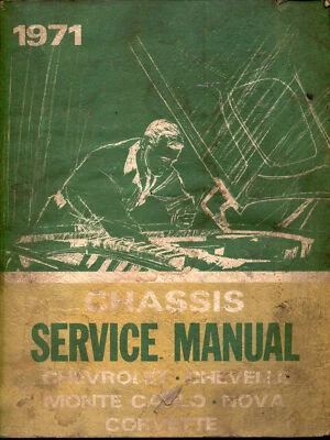 1971 CHEVROLET- IMPALA CHEVELLE MONTE CARLO NOVA CORVETTE CAMARO Service Manual - Image 1 of 2