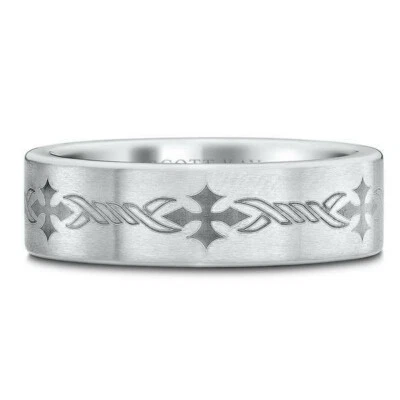 NUEVO SCOTT KAY Hombres Cobalto Cruz Alianza de Boda 7MM Anillo Colección Nativa Talla 10  Foto 1 de 3