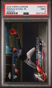 RONALD ACUNA JR. 2018 Topps Chrome Update PSA 9 MINT #HMT31 RC - Picture 1 of 2