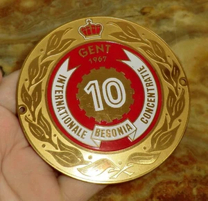 AUTO ABZEICHEN 10. Begonie RALLYE JUBILÄUM Concentratie Gent BELGIGUE Plakette 1967 A11 - Bild 1 von 5