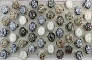Wholesale Lots 32pcs Mixed Big Resin Fashion Shell Women Lady's Rings Silver P - Picture 1 of 7