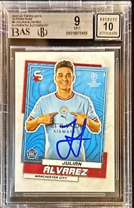 2023 TOPPS UEFA SUPERSTARS JULIAN ALVAREZ AUTO RC BGS 9/10 *5883 - Picture 1 of 1