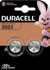 8 Stück Duracell Knopfzelle Lithium CR2025 DL2025 3V Batterien 2er Blister - Bild 1 von 1