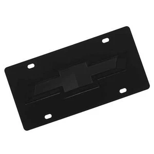 Chevrolet Bowtie Logo License Plate (Black on Black) - Picture 1 of 4
