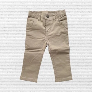 New Old Navy Baby Boys Chino Pants Khaki Beige Pull-on Elastic Waist Sz 12-18 - Picture 1 of 11