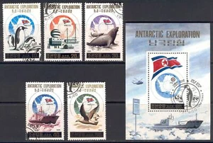 Fauna E12 Antarctic Birds Animals Penguin Seal Ships 5v+Sheet 1991 Korea - Picture 1 of 1