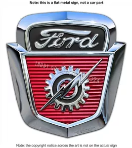 LETRERO DE METAL PLANO EMBLEMA CAMIÓN FORD AÑOS 50 corte láser por Larry Grossman - Imagen 1 de 2