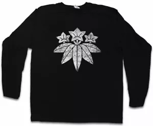 CAMISETA DE MANGA LARGA MINAMOTO CLAN MON Shogun Samurai Ninja Bandera de Japón - Imagen 1 de 1