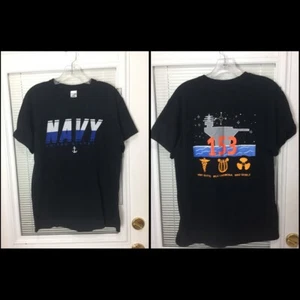 Camiseta Gildan Para Hombre/Unisex Negra Cuello Redondo EE. UU. Marina Militar Gráfico 153 Talla Med - Imagen 1 de 9