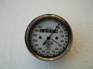 Smiths Replica Speedometer Royal Enfield Motorcycle 0-150 MPH White BSA Norton - Picture 1 of 5