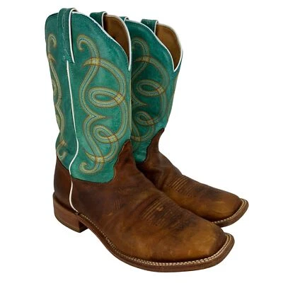 Botas femininas Tony Lama tamanho 10 B 7920L biqueira quadrada ocidental couro caubói EUA - Imagem 1 de 4