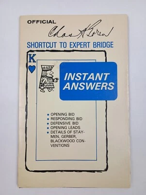 1976 Charles Goren’s Shortcut to Expert Bridge INSTANT ANSWERS Slide Charts - Image 1 of 4