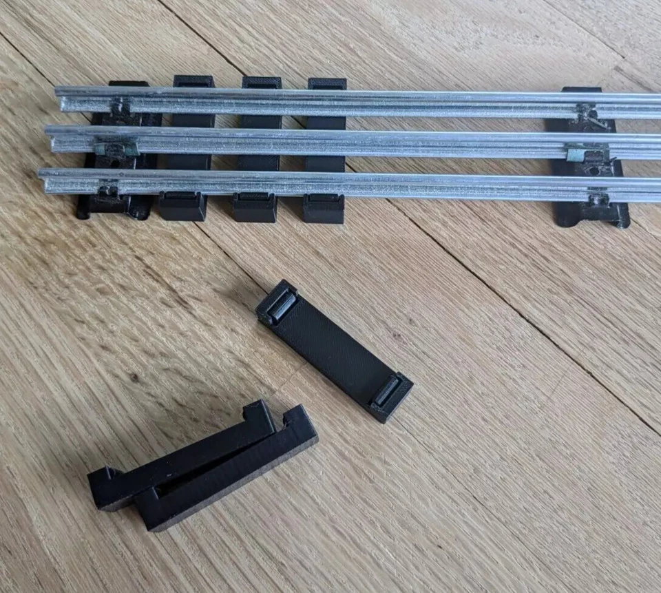 Snap on Railroad Ties for O Gauge Model Railroads Using Tubular Train Track - Image 1 of 4