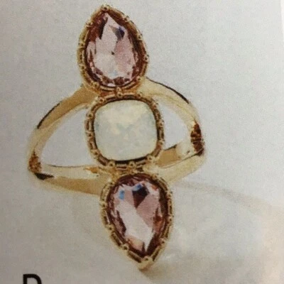 Park Lane "BAE" RING - LAVENDER & OPAL STONES  IN 14k Gold Plating - SZ 10 - NEW - Image 1 of 3