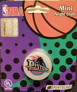 New NBA Detroit Pistons Basketball Mini Night Light by Sportscast Model #S1007 - Picture 1 of 2