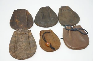 Japanese Wallet Leather Pouch Collection x6 Antique Originals from Japan 0522E10 - Picture 1 of 16