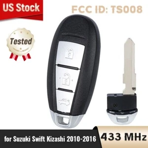 Smart key Keyless Remote FOB 433MHz - TS008 for Suzuki Swift Kizashi 2010 - 2016 - Picture 1 of 5