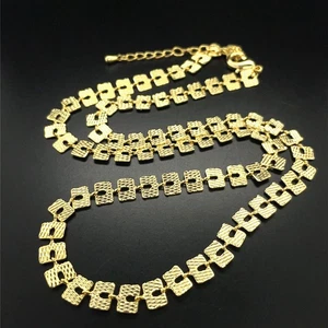 COLLAR EN FANTASÍA DISEÑO CHAPADO EN ORO AMARILLO JOYERÍA CAZA - Imagen 1 de 3