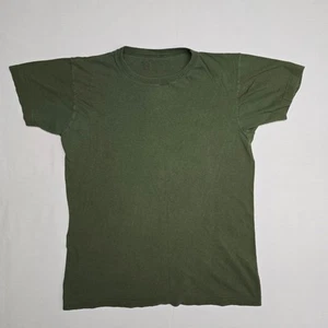 Camisa en blanco vintage para hombre pequeña verde manga corta puntada única camiseta lisa - Imagen 1 de 6